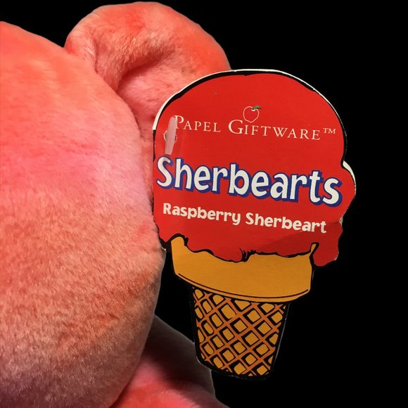 Papal Giftware Raspberry Sherbearts Teddy Bear Plush Pink Stuffed Animal RARE - Picture 9 of 11